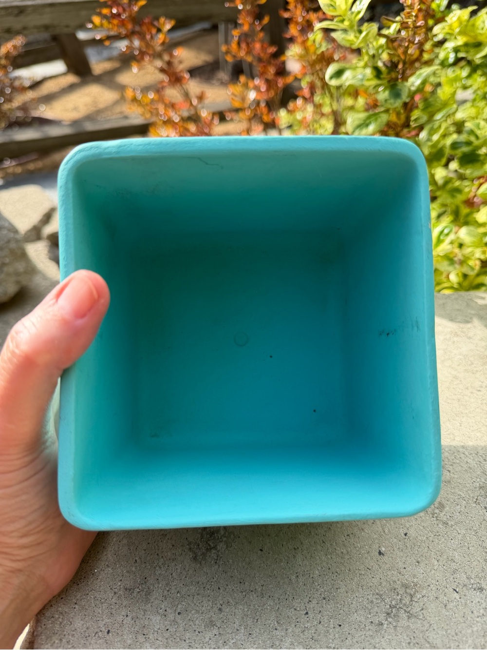 Vintage 1960s Adam Ceramics Square Cube Planter